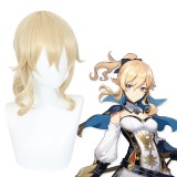 45cm Long Wave Light Golden Genshin Impact Anime Wig Jean Synthetic Cosplay Hair Wigs CS-455D