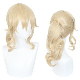 45cm Long Wave Light Golden Genshin Impact Anime Wig Jean Synthetic Cosplay Hair Wigs CS-455D