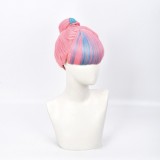 30cm Short Pink Blue League of Legends LOL True Damage Qiyana Wig Synthetic Anime Cosplay Wigs CS-394I
