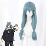 65cm Long Straight Lake Blue Jujutsu Kaisen Anime Hair Mahito Wig Synthetic Cosplay Wigs CS-458E