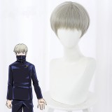 30cm Short Grey Tea Color Jujutsu Kaisen Toge Inumaki Wig Synthetic Anime Cosplay Wigs CS-458H