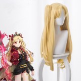 60cm Long Straight Blonde Fate/Grand Order Ereshkigal Wig Synthetic Anime Cosplay Wigs With 2Ponytails CS-216E