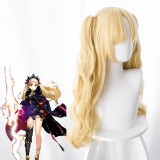 60cm Long Wave Blonde Fate Grand Order Anime Wig Ereshkigal Wig Synthetic Cosplay Wigs With 2Ponytails CS-216F