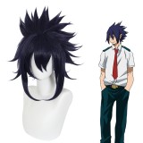 35cm Short Dark Blue My Hero Academia Tianhu Ring Wig Cosplay Synthetic Anime Hair Wig CS-459A