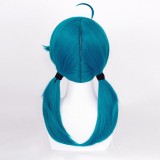 80cm Long Curly Blue Mixed League of Legends LOL Gwen Anime Wig Synthetic Cosplay Wigs With 4Ponytails CS-119W