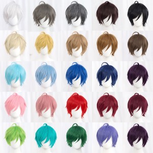 30cm Short MSN Wig Cosplay Multi Colors Straight Peluca Synthetic Anime Hair Cosplay Heat Resistant Wigs For Party