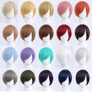 30cm Short Bobo Wig Cosplay Multi Colors MSN Straight Synthetic Anime Hair Cosplay Heat Resistant Wigs For Party