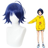 30cm Short Blue Wonder Egg Priority Anime Ohto Ai Wig Synthetic Cosplay Hair Wigs CS-467A