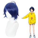 30cm Short Blue Wonder Egg Priority Anime Ohto Ai Wig Synthetic Cosplay Hair Wigs CS-467A