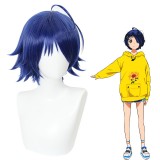 30cm Short Blue Wonder Egg Priority Anime Ohto Ai Wig Synthetic Cosplay Hair Wigs CS-467A