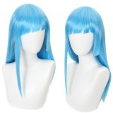 50cm Long Straight Sky Blue Jujutsu Kaisen Miwa Kasumi Wig Synthetic Anime Cosplay Wigs CS-458J