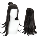65cm Long Black Jujutsu Kaisen Anime Wig Geto Suguru Hair Synthetic Cosplay Costume Wigs CS-458K