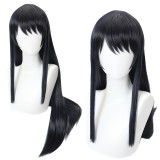 100cm Long Straight Blue&Black Mixed High Rise Invasion Yuri Honjo Wig Synthetic Anime Cosplay Wigs CS-468B