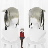 35cm Short Light Gray Kakegurui Momobami Kirari Synthetic Anime Cosplay Hair Wigs CS-076N