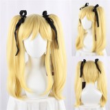 50cm Long Blonde Curly Kakegurui Meari Saotome Wig Synthetic Anime Cosplay Wigs With 2Ponytails CS-076I