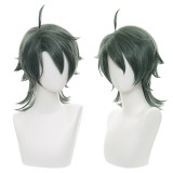 35cm Short Curly Dark Green SK8 the Infinity Anime Joe Wig Synthetic Cosplay Wigs CS-463E
