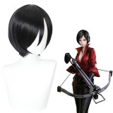 30cm Short Straight Black Resident Evil Ada Wong Wig Synthetic Anime Cosplay Wigs CS-479C