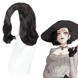 35cm Short Wave Black Resident Evil Alcina Dimitrescu Wig Cosplay Synthetic Anime Hair Wigs CS-479B