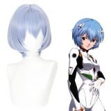 35cm Short Straight Light Blue EVA Anime Ayanami Rei Wig Synthetic Cosplay Hair Wigs CS-480A