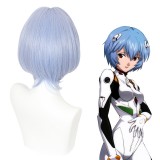 35cm Short Straight Light Blue EVA Anime Ayanami Rei Wig Synthetic Cosplay Hair Wigs CS-480A