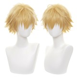 30cm Short Blonde Chainsaw Man Anime Denji Wig Synthetic Cosplay Wigs CS-465C