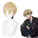 30cm Short Straight Black&Blonde Mixed Tokyo Revengers Chifuyu Matsuno Wig Cosplay Synthetic Anime Hair Wigs CS-485C