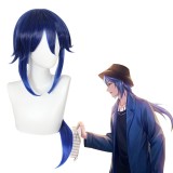 85cm Long Dark Blue Mixed Honor of Kings Game Zhou Yu Wig Cosplay Synthetic Hair Wigs CS-487B