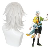 35cm Short Silver Honor of Kings Game Zhang Liang Wig Cosplay Synthetic Hair Wigs CS-486B