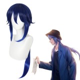 85cm Long Dark Blue Mixed Honor of Kings Game Zhou Yu Wig Cosplay Synthetic Hair Wigs CS-487B
