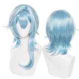 50cm Long Blue&White Mixed Genshin Impact Anime Eula Lawrence Wig Cosplay Synthetic Hair Wigs CS-466K