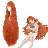 120cm Long Wave Orange Red Wonder Egg Priority Anime Frill Wig Cosplay Synthetic Hair Wigs CS-489A