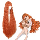 120cm Long Wave Orange Red Wonder Egg Priority Anime Frill Wig Cosplay Synthetic Hair Wigs CS-489A