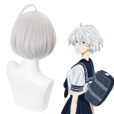 30cm Short Silver Gray Tokyo Revengers Anime Senju Kawaragi Wig Synthetic Halloween Party Hair Wigs CS-485I