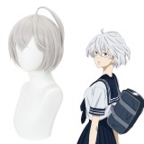 30cm Short Silver Gray Tokyo Revengers Anime Senju Kawaragi Wig Synthetic Halloween Party Hair Wigs CS-485I