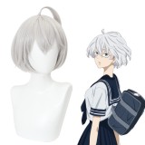 30cm Short Silver Gray Tokyo Revengers Anime Senju Kawaragi Wig Synthetic Halloween Party Hair Wigs CS-485I