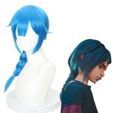 50cm Long Blue League of Legends Arcane LOL Young Jinx Wig Synthetic Anime Cosplay Hair Wigs CS-493A