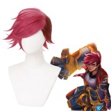 30cm Short Rose Mixed League of Legends Arcane LOL Young Vi Wig Synthetic Anime Cosplay Hair Wigs CS-493C