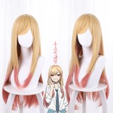 80cm Long Straight Blonde Pink Mixed My Dress Up Darling Kitagawa Marin Wig Cosplay Anime Hair Wigs CS-495A