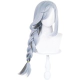 85cm Long Light Blue Mixed Genshin Impact Anime Shenhe Wig Cosplay Synthetic Hair Wigs With Braid CS-466L