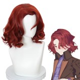 35cm Short Curly Dark Red Daniel Page Wig Harry Potter: Magic Awakened Game Synthetic Cosplay Wigs CS-491E