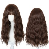 60cm Long Body Wave Brown Harry Potter Game Hermione Granger Wig Cosplay Synthetic Anime Party Hair Wigs CS-491F