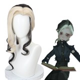 50cm Long Curly Black&Golden Mixed The Night Manor Wig Harry Potter: Magic Awakened Game Synthetic Anime Cosplay Wigs CS-491D
