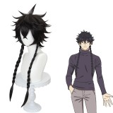 75cm Long Black Blue Period Anime Hashida Haruka Wig Cosplay Synthetic Party Hair Wigs With Two Braids CS-494A
