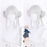 35cm Short Silver LoveLive!SuperStar Arashi Chisato Wig Cosplay Synthetic Anime Wigs With Two Ponytails CS-496C