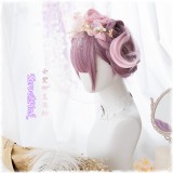 50cm Long Curly Taro Pink Mixed Synthetic Anime Heat Resistant Hair Wig Cosplay Lolita Wig For Girls CS-822B