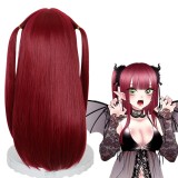 55cm Long Straight Dark Red My Dress-Up Darling Anime Kitagawa Marin Little Devil Wig Cosplay Synthetic Hair Wig CS-495C