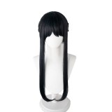 60cm Long Straight Black Mixed SPY FAMILY Yor Forger Wig Synthetic Anime Cosplay Hair Wigs CS-499C