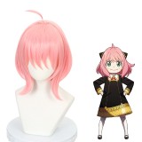 35cm Short Pink SPY Family Anime Peluca Anya Forger Wig Synthetic Bobo Cosplay Hair Wigs CS-499A