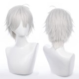 35cm Short Straight Silver Virtual YouTuber Gamers Wig Cosplay Synthetic Anime Heat Resistant Hair Wigs CS-498G