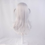 55cm Long Curly Silver&Blue Mixed Virtual YouTuber Gawr Gura Wig Synthetic Anime Cosplay Hair Wigs CS-498K